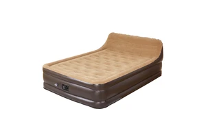 Double Raised Air Mattress With Backrest