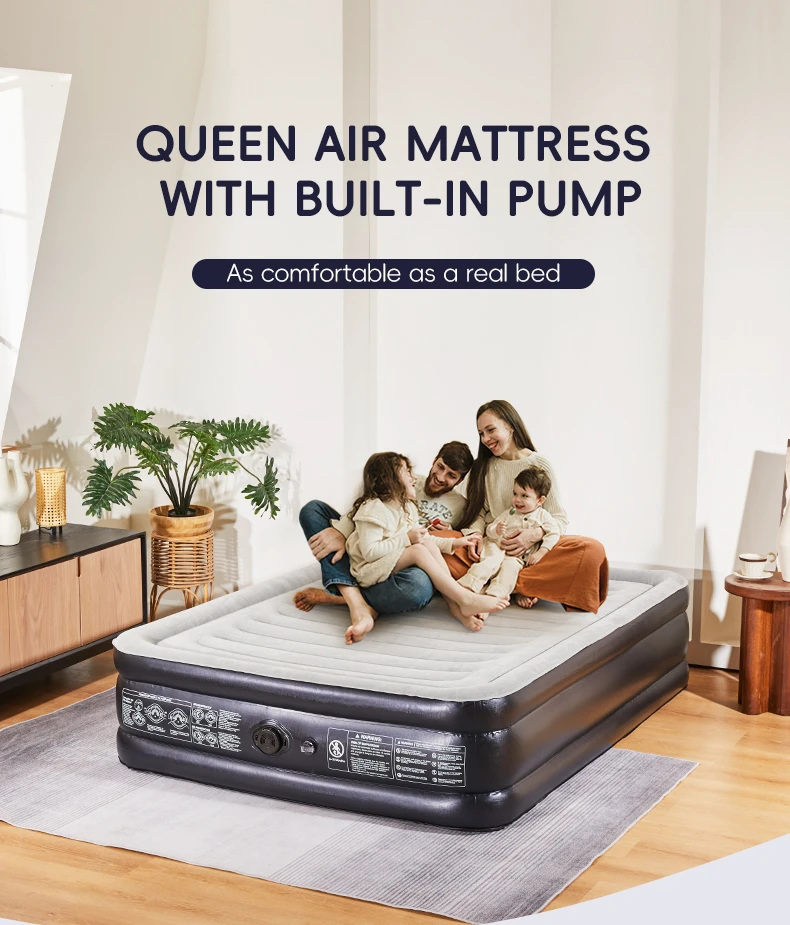 queen air mattress with I-beam