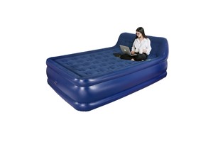 Double Raised Air Mattress With Headboard